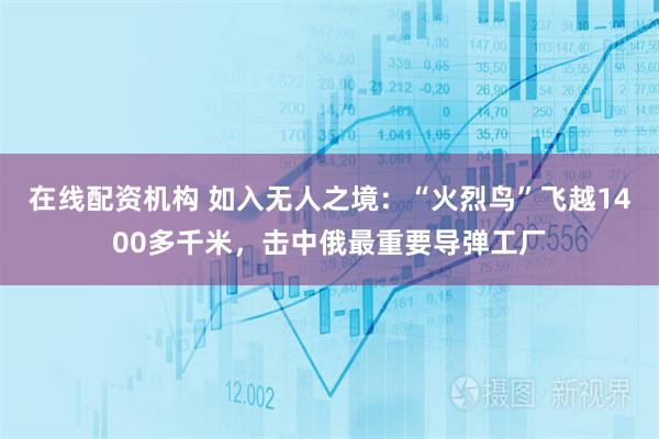 在线配资机构 如入无人之境：“火烈鸟”飞越1400多千米，击中俄最重要导弹工厂